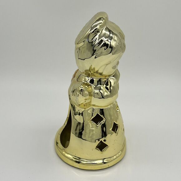 Vintage Praying Angel Candle Holder 6.5” Figurines Set of 2 Gold & Silver Tone - Picture 11 of 16